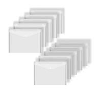 Targonix 10 PCS A5 Plastic Wallets with Popper Clear Waterproof Document Folders Thick Transparent Filing Envelopes for School Home and Office Organisation