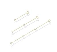 TARGONIX 3PCS Gold Necklace Extenders, Stainless Steel Chain Extender Set with Spring Clasps for Necklaces Bracelets and Anklets, Durable Jewellery Extension Chains for Women and Men