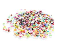 Targonix 7500Pcs 4mm Iridescent Matte Round Sequins 50g Loose PVC Sequins for Crafts and Sewing, Embroidery Beads for Clothes Decoration and DIY Home Embellishment