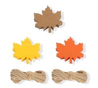 Targonix Autumn Leaves Paper Tags 180PCS, Maple Leaf Kraft Gift Tags with Strings, Decorative Paper Leaves for Autumn Crafts and Thankful Tree Decorations