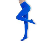 TARGONIX Blue Tights for Women, Stretchy Yoga Compression Pantyhose, Light Blue Opaque 80 Denier Tights for Everyday Wear, Office or Workout Outfit