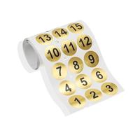 Targonix Gold Number Stickers 1-99, 20 mm Waterproof Round Numbered Labels, Self-Adhesive PET Number Stickers Small for Organising, Decorating, Office, School and Home Use