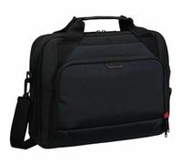 Targus 13-14 Inch Classic EcoSmart Briefcase, Slim Laptop Bag with Padded Laptop Sleeve, Anti-Theft Zippers, Hidden Phone Pocket, Water-Resistant Design, Trolley Strap, Black CN414GL