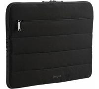 Targus 15-16 Inch Puffer Laptop Sleeve, Lightweight Protective Sleeve with Plush Interior, Front Accessory Pocket, Double Zippers, Slim & Stylish Design, Black TBS975GL