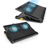 Targus 17" Dual Fan Lap Chill Mat Plus - Ergonomic Neoprene Laptop Cooler, Heat Protection, Dual-fan Heat Dispersion, 4 Port USB Hub, Black