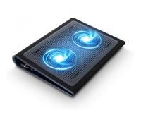 Targus 17" Laptop Cooling Pad with Dual Fans, USB-A Powered Chill Mat for MacBook & Notebook up to 17-Inch, Adjustable Height, Black/Grey