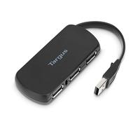 Targus 4-Port USB 2.0 Hub with Sleek and Travel Friendly, Black (ACH114US)