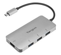 Targus USB-C Universal Hub, Converts one USB-C Port in to 4 USB-A Ports, Portable - Silver (ACH226EU)