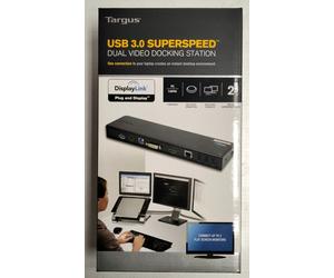 Targus ACP70EU Universal USB 3.0 Dual Video Docking Station-For Dual Monitor New