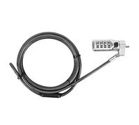 Targus ASP86RGLX Cable Lock Black 1.9 m - Anti-Theft Cables (Black, Laptop, Combination Lock, Kensington, Galvanised Steel, 1.9 m)