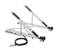Targus USB-C Portable Stand with Integrated 4 x Powered USB-A Ports - Silver (AMU100205GL)