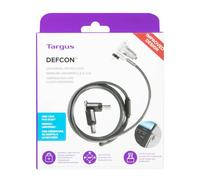 Targus Laptop Cable Lock DEFCON Ultimate ASP95GL - Universal Keyed, Slimline Head, Silver 2 m