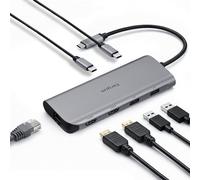 Targus Dual Video Mobile Dock with 140W EPR Power Pass-Through, Dual HDMI 4K@60Hz, 2X USB-C & 2X USB-A 10Gbps, Gigabit Ethernet, EcoSmart Design DOCK427GL