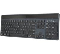 Targus EcoSmart - Keyboard - Sustainable Energy Generation - Antimicrobial - Backlit - Wireless - Bluetooth 5.0 - QWERTY - German - Key Switch: Scissors Key - Black
