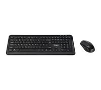 Targus® Full size 2.4 GHz Wireless QWERTY Keyboard and Mouse Combo (UK), with Quiet Touch Keys and Media Control. High Definition Optical Mousse with Integrated Scroll Wheel, Batteries Included