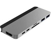 Targus Hyper - HyperDrive DUO 7-in-2 Hub - USB-C For MacBook Pro/Air - HDMI 4K60Hz HDR, USB-C 40Gbps 100W PD, USB-C 5Gbps 60W PD, MicroSD/SD 3.0 UHS-I 104MB/s, 2 x USB-A 5Gbps - Silver