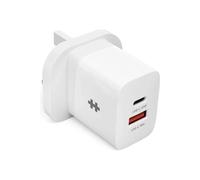 Targus HyperJuice 20W USB-C PD Fast Wall Charger Dual Port UK Plug White