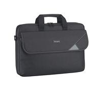 Targus Intellect Topload Travel and Commuter Messenger Bag with Shoulder Strap for 15.6-Inch Laptop, Black/Grey (TBT239EU)