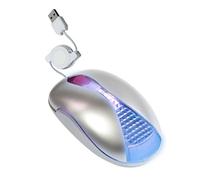 Targus Kaleidoscope Travel Mouse Silver with Retractable USB Cable 3 Button with