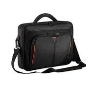 Targus Laptop Bag, Fits up to 14" Laptops, Classic Clamshell Case Design, Protective Laptop Bag with Padded Handle, Black/Red