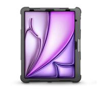 Targus SafePort Rugged Max Case for iPad Air 13-inch (M2 & iPad Pro 12.9 Inch) - MIL-STD Drop Tested, Screen Protector, Kickstand, Hand Strap, Stylus Holder, Dust & Fluid Resistant - THD968GL