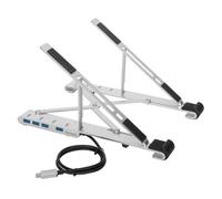 Targus USB-C Portable Stand with Integrated 4 x Powered USB-A Ports - Silver (AMU100205GL)