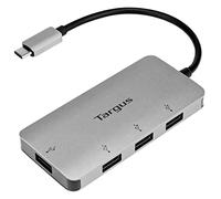 Targus USB-C Universal Hub, Converts one USB-C Port in to 4 USB-A Ports, Portable - Silver (ACH226EU)