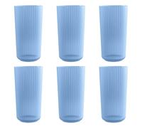 TarHong Essentials Drinkware, PolyPro Jumbo Set of 6, Blue