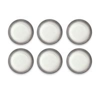 TarHong Ombre Rim Speckle Salad Plate, Grey, 8.3", Melamine, Set of 6