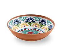 TarHong PAN5122SBMB 1 Piece Rio Medallion Low Serving Bowl Set, Multicolored, Melamine