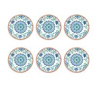 TarHong Rio Turquoise Floral 8.5" Melamine Salad Plate