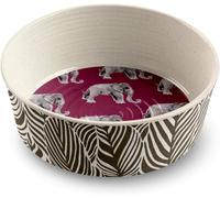 TarHong Safari Pet Bowl, Tiger, Small, 5.3" x 1.9", 1 Cup, Proprietary Merge Material Mix (Bamboo Powder & Melamine), Set of 2