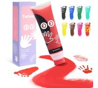 Taricor Baby Footprint Kit, 75ml Baby Handprint with Sponge Attachment, Non-toxic Paw Print Kit for Dogs & Cats, Footprint Paint Set for Newborns Gift,Stamp Kids, Family Keepsake (75ml Red)