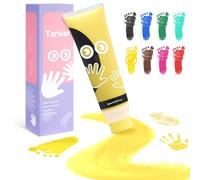Taricor Baby Footprint Kit, 75ml Baby Handprint with Sponge Attachment, Non-toxic Paw Print Kit for Dogs & Cats, Footprint Paint Set for Newborns Gift,Stamp Kids, Family Keepsake (75ml Yellow)