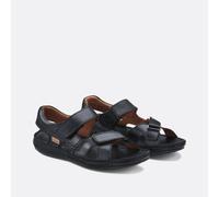 Tarifa Leather Sandals Black
