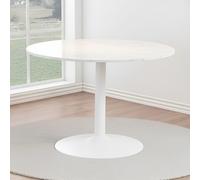 Tarifa Round Dining Table - 4 Seater - 110cm - White Marble