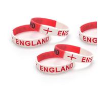 TARIFA UNITED England flag silicone wristbands wrist bands England football party decorations England party decorations small England flag George cross flag silicone bracelet, 20cm