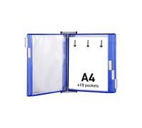 Tarifold 52771 Technic Wall Display Unit with 5 Clip-on Index Tabs and 10 Pockets A4 Blue Ref 414101