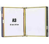 Tarifold A3 Wall Unit with 10 Pockets - Black