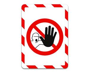 Tarifold A4 Adhesive Safety Frame - Red/White (Pack of 2)