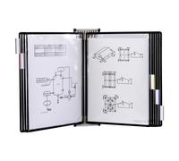 Tarifold TAA414107 A4 Wall Unit with 10 Pockets - Black