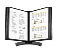 TARIFOLD Desktop Reference and Display System 10 Double-Sided Polypropylene Pockets Black-Framed Letter-Size (EZD771)
