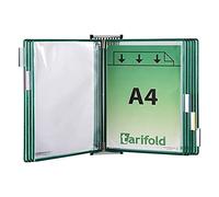 Tarifold Fr 414105 - Metal Wall Mount Kit with 10 Pockets A4 PVC Frame Green