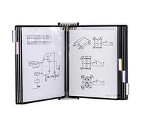 Tarifold A4 Wall Unit with 10 Black Pockets