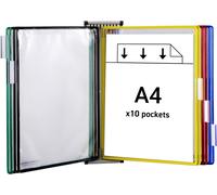 Tarifold Technic Wall Display Unit with 5 Clip-on Index Tabs and 10 Pockets A4
