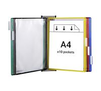 Tarifold Technic Wall Display Unit with 5 Clip-on Index Tabs and 10 Pockets A4 Assorted A4 Ref 414109