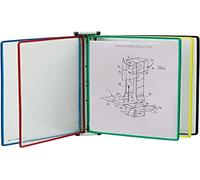 TARIFOLD Wall Mount Reference and Display System with 5 Letter-Size Pockets in Assorted Colors (W290)