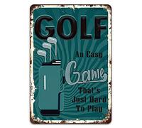 Tarika Golf An Easy Game That'S Just Hard To Play Funny Golf Ball Metal Tin Sign Wall Decor for Golfer Country Club Cave Bar Gift 12X8 Hanging Plaque