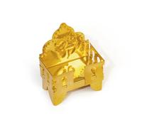 Tarini Gallery Golden Brass Laddu Gopal Singhasan Throne Pital Asan Temple for God Idol Statue (Design-1)