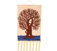 Tarini Gallery Hand Made Jute Wall Hanging Hand woven Tapestry Art Home View Natural Landscape Scenery for Home Office Decor and Gifting (Brown Tree)